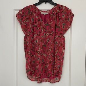 LOFT Women's Vibrant Paisley Blouse